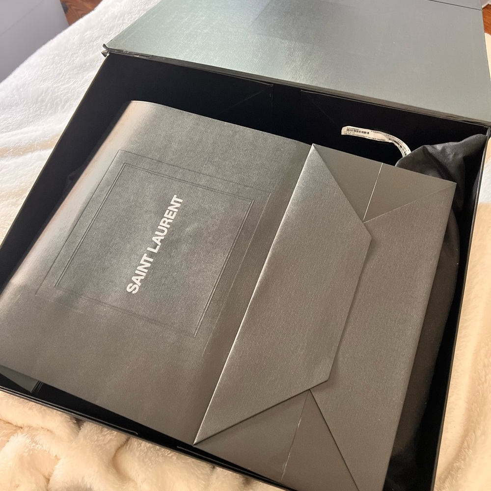 AUTHENTIC Matte black leather Saint Laurent (YSL) city backpack bag. - Picture 7 of 7